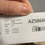 Azazie LEANDRA Champagne Mermaid V-Neck Pleated Mesh Dress Size 10 NWT Photo 10