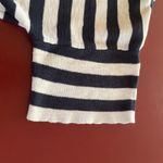 Madewell Navy White Stripe Cotton Blend Sweater Women’s S Boat Neck Boxy Knit Photo 10