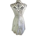 Zac Posen Metallic Linen and Silk Cocktail Mini Dress Photo 1