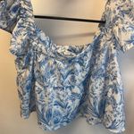 SheIn Blue Floral Top Photo 1
