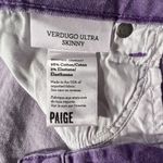 Paige Verdugo Ultra Skinny Jeans Purple Berry Size 28 Stretch Zip Button Closure Photo 3
