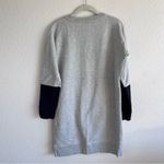 Madewell Oversize Jumpstart Sweater Sleeve Dress Knit Gray & Navy Photo 11