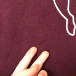 Puma  Asymmetrical Cowl Neck Fleece Sweatshirt Burgundy Maroon Red Logo Medium M Photo 8