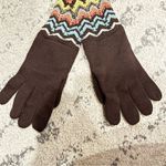 Missoni NEW for Target Brown Zig Zag Chevron Wool Blend Knit Long Gloves Photo 1
