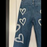 Cider Trendy Heart-Print Denim Jeans size Large Photo 3