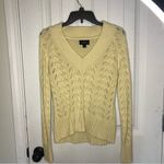 Sonoma Womens yellow knit sweater long sleeves size Medium in junior Photo 1