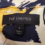 The Limited  purple yellow abstract belted satin skirt size small Photo 5