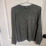 Desigual Embellished V-Neck Sweater Rhinestone Detail Gray Knit Size Small NWT Photo 5