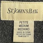 st. john's bay  Womens Charcoal Wool Cashmere Blend Hood Coat
Zip Pea Coat size M Photo 2