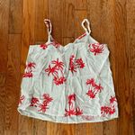red and white palm tree flowy preppy tank top Photo 5