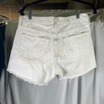 AGOLDE  Parker‎ Long White Denim Shorts Size 28 Raw Hem Casual Photo 7