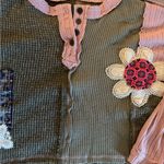 POL AUTUMN BRUNCH WAFFLE KNIT HENLEY TOP NWOT Large Photo 6