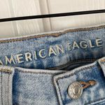 American Eagle  Highest Rise Baggy‎ Straight Jeans Light Wash Distressed Photo 4