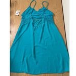 New Women’s INC Intimates Semi Sheer Lacey Strappy Pajama Chemise Sea Isle Xs Blue Photo 2