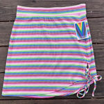 Target  Pride Women's Asymmetrical Rainbow Striped Pull On Casual Mini Skirt|Sz:M Photo 0