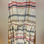 Hinge  Nordstrom Women’s Striped Linen Sleeveless Dress Tie Waist‎ Size Medium Photo 3