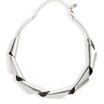 8 Other Reasons Twisted Collar Necklace, Silver, Rustic Style, NWT Photo 0