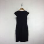 Ted Baker Black Cap Sleeve Wool Sheath Pencil Square Neck Mini Dress Small Photo 10