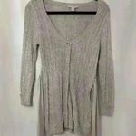 Boston Proper Heather Gray Cable Chiffon Sash Tie
Waist Cardigan Sweater XS Photo 3