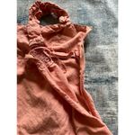 Altar'd State Terra Cotta Peach Pink Linen Blend Cutout Ruched Mini Dress Medium Photo 5