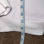 Womens Drawstring Full Zip Up Cropped Hoodie‎ Sweatshirt White Size Small Photo 5