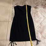 EXPRESS 🆕  strapless lace up sides mini dress stretchy size 4 black Photo 4