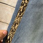 7 For All Mankind Jen ankle straight jeans animal print side trims Size 2 Photo 5