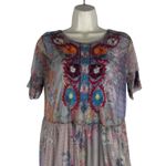 Johnny Was  BIYA Kandence Tiered Mesh Dress Floral Embroidery Size M Photo 3