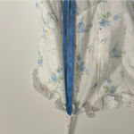 JessaKae Coquette White Blue Floral Lace Midi Dress Size XL Milkmaid Cottagecore Photo 4