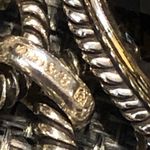 Sterling Silver Artisan Cushion Cut Smokey Topaz  Rope Cable Link Necklace Photo 5