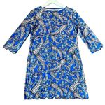 Coolibar UPF 50 paisley scallopāhem dress small Blue Photo 0