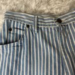 Vintage Light Blue Stripe Denim Bermuda Shorts Jorts Sz XS Waist 23" Photo 5