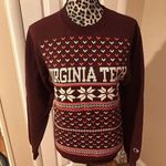 Champion Virginia Tech Sweatshirt Womens Sz XS Holiday Snowflake Vintage READ G6 Photo 0