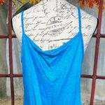 Socapri Tank Top 100% Flax Mediterranean Blue Made in Italy L Size L Photo 8