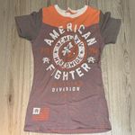 American Fighter  orange pink T-Shirt short sleeve top Photo 0