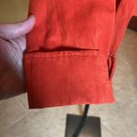Cato  Women's Long Sleeve Jacket Button Up Tie Waist Faux Suede Orange Size Large Photo 3