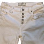 Free People Button Front White Skinny Jeans, Sz 26 Photo 5