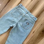 Obey Jeans Size 26 Light Blue Straight Leg Washed Denim Logo Patch Streetwear Photo 3
