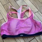 Victoria's Secret - VSX Sport - Pink and Black Mesh Swim Top Photo 0