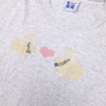 Vintage 80s Heather Grey Heart Bunny T Shirt Single Stitch USA Made size Large Gray Photo 3