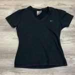 Nike Black Short Sleeve V-Neck Women’s T-Shirt Size Small Photo 3