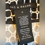 Zac and Rachel  Black /White Capri Coped Geometric Design Sz 6  97 % Cotton Pockets Photo 8