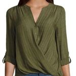 a.n.a BRAND NEW NWT  (a new approach) rich avocado long sleeve top Photo 0