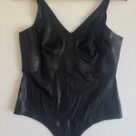 Knix Paypaya Black Box Thong Bodysuit Leather Shiny Size XL New Photo 2