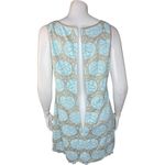 Lilly Pulitzer  Dress Size 8 Nadine Lilly Lace Whisper Blue V Neck Shift Minid Photo 1
