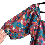 Lola May Plus Tiered Retro Vintage Floral Puff Sleeve Tiered Midi Flare Dress Red Size 18 Photo 2