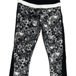 Lululemon Up the Pace Flowabunga Black White Sunflower Floral Crop Legging S 4 Photo 0