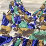 BCBGMAXAZRIA Multicolor 100% Silk Floral Faux Wrap Sleeveless Mini Dress Size 2 Photo 5