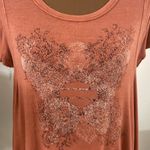 Harley Davidson knocked out logo keyhole back jersey knit swing t Photo 6