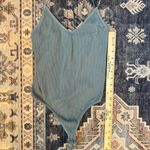 BDG Ribbed Bodysuit Vneck Spaghetti Straps Blue Size Large Photo 9